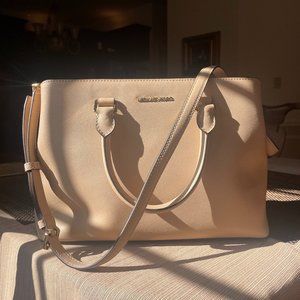 Michael Kors Cream Leather Handbag, Tote, Workbag, Purse